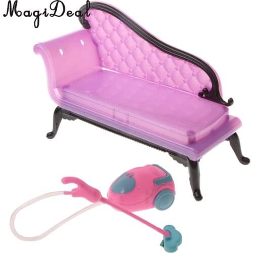 1/6 Scale Sofa Chair Cleaner Simulation Appliances Furniture Set for Dollhouse Living Room Action Figures Acc Kids Children Toys