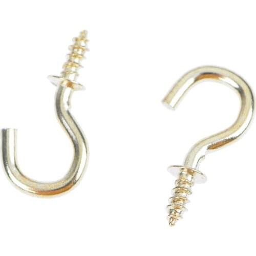 20Pcs 1/2 Inches brass plated cup hooks coat peg hanger high quality