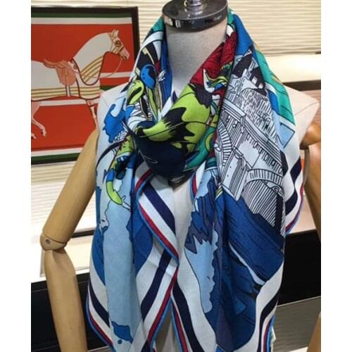 2020 new arrival autumn spring classic design 140*140 cm colorful scarf 65% cashmere 35% silk scarf wrap for women lady girl