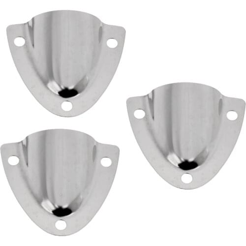 3pcs Stainless Steel 316 Midget Clam Shell Wire Cable Vent Cover For Boat