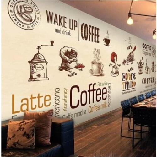 3D 5D 8D custom stereo coffee wallpaper modern minimalist large murals restaurant cafe bakery personality photo wall paper mural