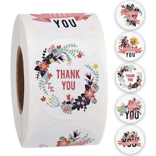 500pcs 1 inch Thank You Sticker Waterproof Stickers Labels Seal Label for Scrapbook Business Stationery Sticker Wedding Sticker
