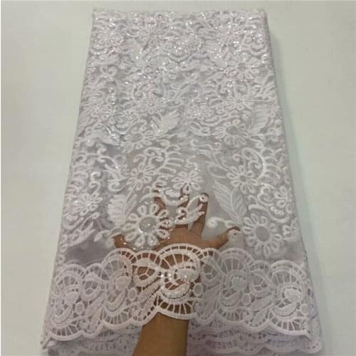Latest African Lace Fabrics 2020 High Quality Lace Nigerian Tulle Lace Fabric Dresses Milk Silk French Mesh Lace Fabric r66-922