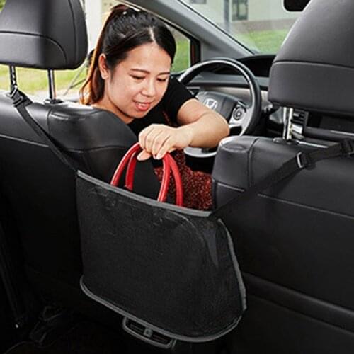 Car Storage Mesh Net Pocket Handbag Holder for Documents Purse Valuable Items Storage Hanging Organizer Vehicle Interior Part