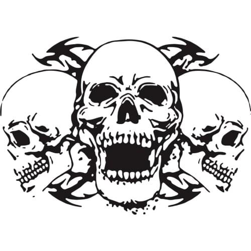 Auto decal motorcycle accessories waterproof creative skull personality cool car is suitable for all cars PVC15cm*10.6cm