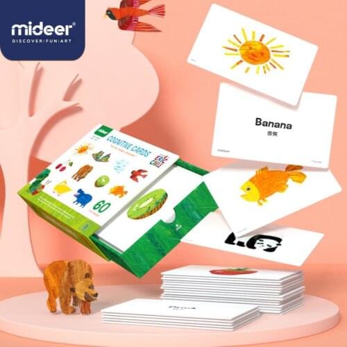 Mideer Childrens Bilingual Early Learning Cognitive Cards Literacy Pinyin English Word Cards Mind Game Gifts For Children