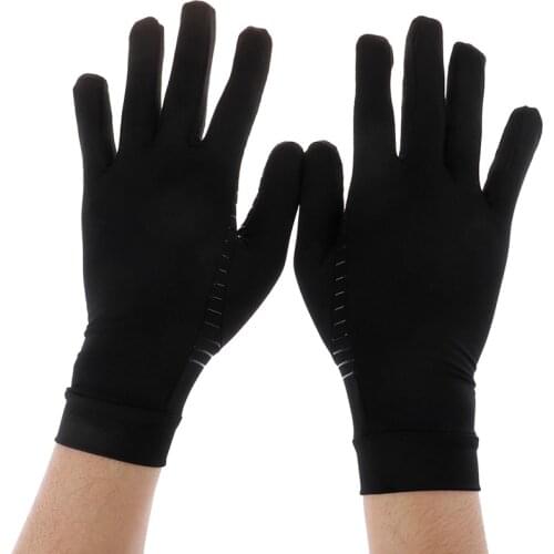 Women Men Copper fiber Therapy Compression Gloves Hand Arthritis Joint Pain Relief Half Full Finger Therapy Gloves 2style new