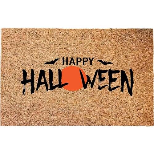 Halloween Doormat Blanket Welcome Home Front Door Decorations Outdoor Kitchen Living Room Pumpkin Ghost Floor Mat Rug Feasible