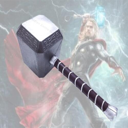 Marvel The Avengers 4 Thor Quake Hammer Weapon Model PU 1:1 Simulation Cosplay Mjolnir Weapons Action Figure Toys 44cm 2B02