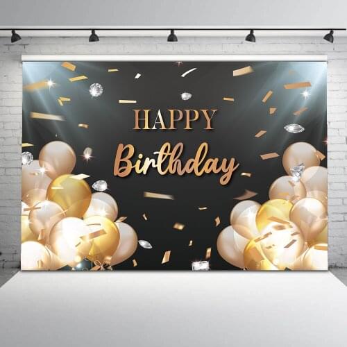 Happy birthday theme party decoration supplies balloons graduation background for photo booth studio customize parties prop
