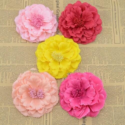 Artificial flowers Flannel peony flower brooch good simulation DIY accessories shoes silk decoration flower