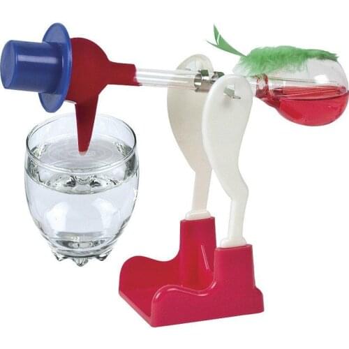 Creative Non-Stop Liquid Drinking Glass Lucky Bird Funny Duck Drink Water Desk Toy Perpetual Motion