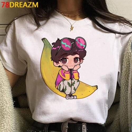 Banana Fish summer top top tees male vintage grunge white t shirt t-shirt summer top couple clothes