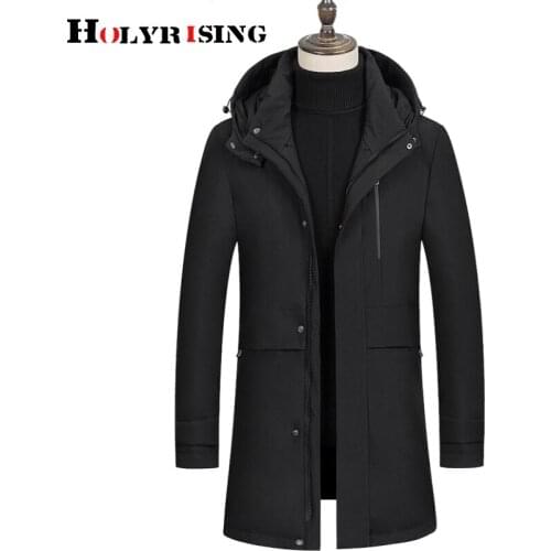 Men white duck down jackets hooded jaqueta masculina loose middle-aged puffer пуховик thicken winter chaquetas size 4xl 19717