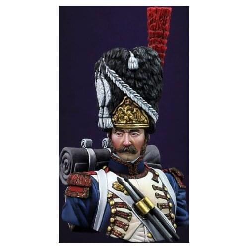 Unpainted Kit 1/20 French Drummer Mini Bust Resin Figure miniature garage kit