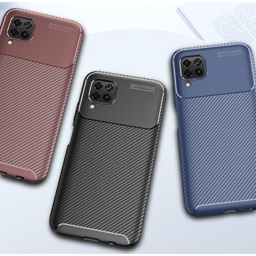 Nova 6SE Business Carbon Case for Huawei Nova 6 SE Cover Silicone TPU Soft Back Funda for Nova 6SE Capa Bumper