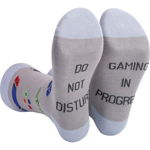 Unisex Novelty Funny Saying Crew Socks Do Not Disturb I Am Watching Baseball Golf Football Gaming Letters Hosiery Gifts