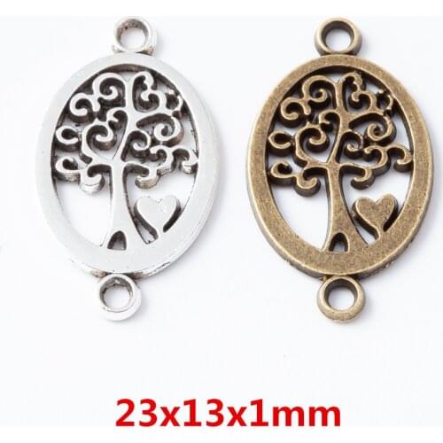 35 pcs Charms Tree connector Pendant Zinc Alloy Fit Bracelet Necklace DIY Metal Jewelry Findings 6701