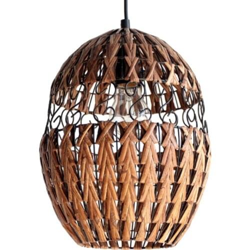 Hand Knitted Rattan Dining Room Pendant Lights Southeast Asias Living Room Pendant Restaurant Country Dining Room Pendant lamp