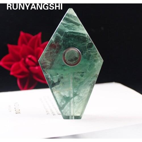 Natural crystal stone Green fluorite Crystal pipe Healthy smoking pipe Diamond Shape Stones Minerals High Quality