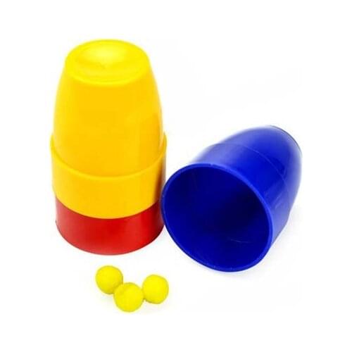 Props 2020 toy Small Mini Three Cups & Balls Close Up Magic Tricks Illusion Magia Children Kids Fun Toy Magic Props 2020