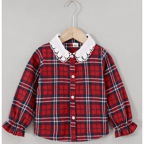 Toddler Girl Shirts 2021 Spring Fashion Baby Girls Blouses Cute Long Sleeve Ruffle Tops Kids Clothes