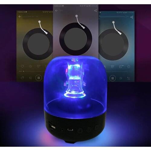 Subwoofer Wireless Bluetooth Speaker Desk Lamp Support TF Card Colorful LED Light U Disk Phone Tablet Stereo Mini Music Box