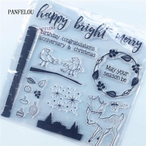 The Happy Zoo Transparent Silicone Rubber Clear Stamps Cartoon For Scrapbooking/DIY Easter Wedding Album