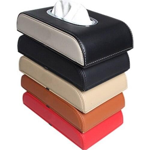 Modern leather Paper towel Napkins Holder for A/udi A4L A3 A6L A8 Q3 Q5 Q7 Tissue container car home Tissue Box