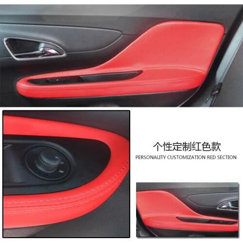 4PCS Microfibre Leather Interior Door Panel + Armrest Cover For Buick Encore 2013 14 15 2016 AAB037