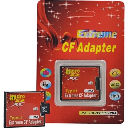 CHIPAL High Speed Micro SD TF to CF Adapter MicroSD MicroSDHC MicroSDXC to Compact Flash Type I Memory Card With Retail Package