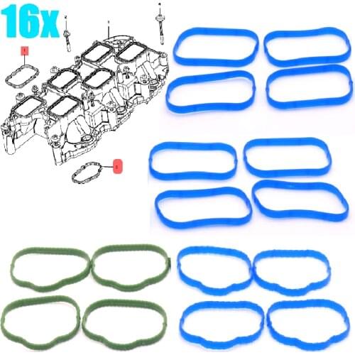 Wooeight 16Pcs Upper Intake Lower Intake Plenum Gasket Set 5184562AC 5184331AC Fit For Chrysler Dodge Jeep GRAND Ram Accessories