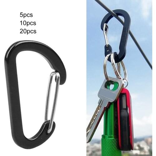 Carabiner Clips Hiking Keychain D-Ring Buckle Aluminum Alloy Fishing Lock