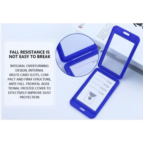 1pc Double-sided Credentials Badges for Nurse Name Medical Office Stationery Supplies Pass Badge ID Bus Card Holder with Lanyard