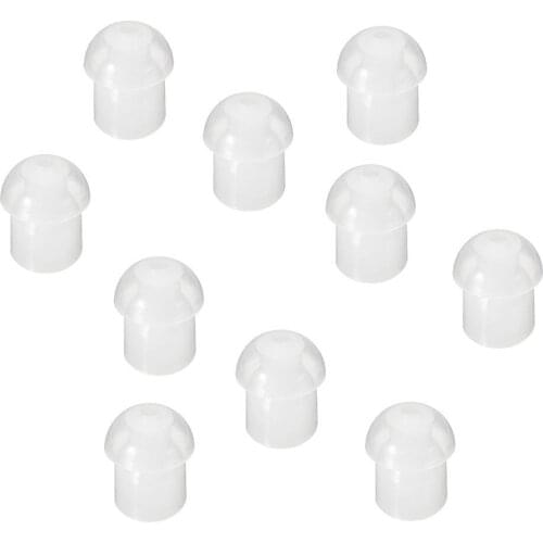 10pcs Replacement FBI Acoustic Coil Air Tube Style PTT Mic Earpieces Headset Silicone Rubber Mushroom EarTips Ear Tips Earbuds