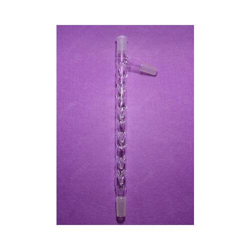 300mm,24/40,Glass Vigreux Distilling Column,Side Arm,Lab Chemistry Glassware