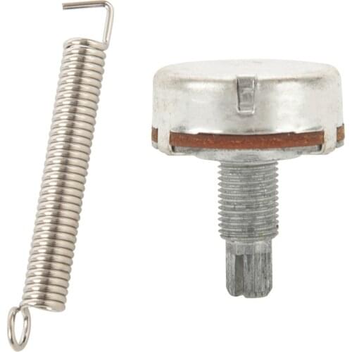 A500K OHM Volume Guitar Potentiometer with 3 Pieces Steel Guitar Tremolo Bridge Tension Springs for Fenders Strat