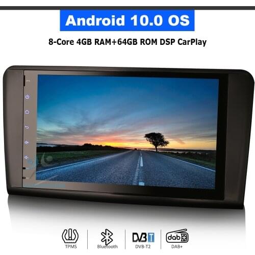 9" Octa-Core Android 10.0 Touch Screen Car Multimedia CarPlay & Auto GPS Autoradio for Mercedes Benz ML-Class W164 GL-Class X164
