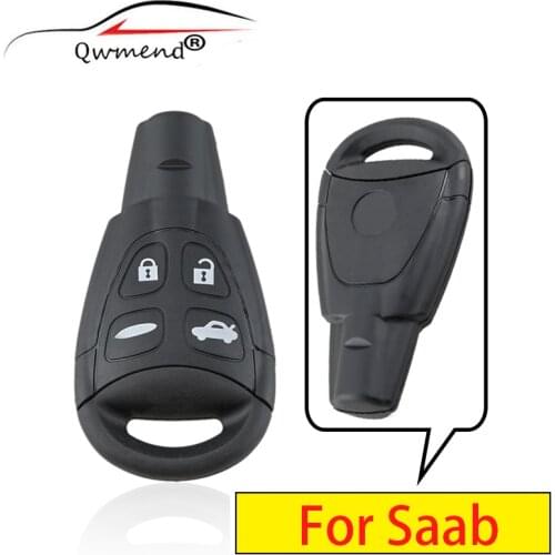 4 Buttons Car Remote Key Shell for Saab 9-3 93 95 9-3 9-5 2004-2010 LTQSAAM433TX Car Key Case and Blade Original Key Case