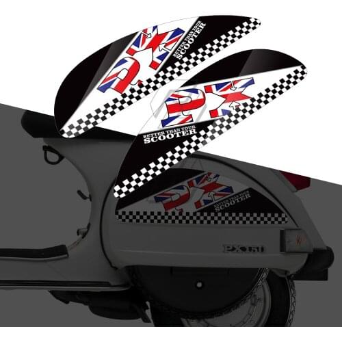 Motorcycle Side Panel Stickers Case for Vespa PX T5 Scooter-5