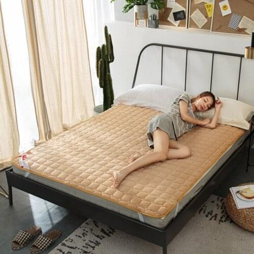 180x200cm Flannel Mattress Foldable Bed Sheet For Mattress Pad Protector With Cover Band Protection Pad Mattress Twin Topper Bed