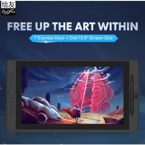 15.6Inch Huiyou Graphics Digital Screen Drawing Board is Windows10IPS8192 level, with 7 shortcut keys