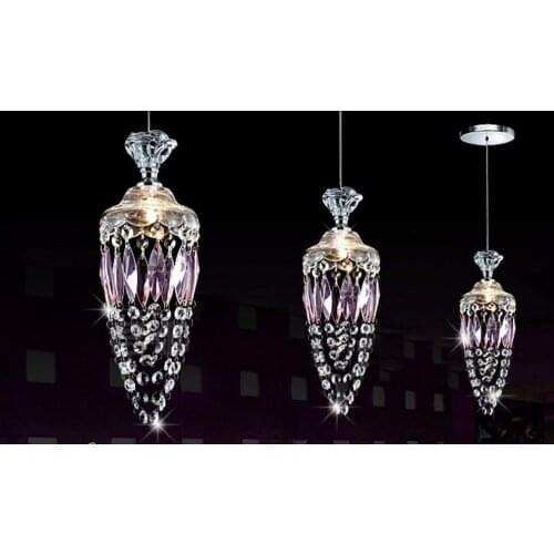 Kitchen single pendant light crystal pendant lamp for dining room led bar pendant lights study room hanging lamp crystal pendant