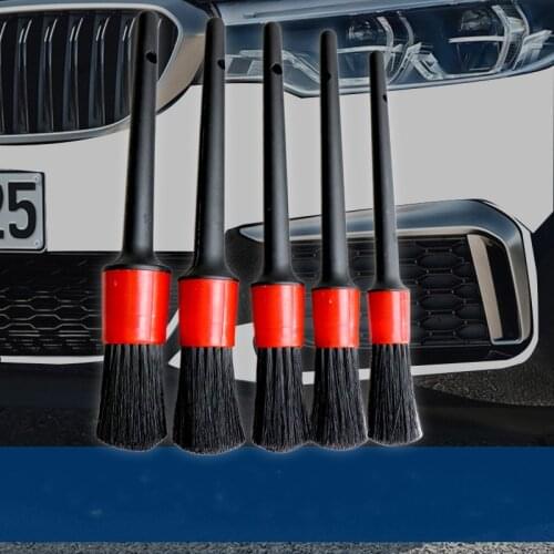 5PCS Car Detailing Brush Kit Durable Soft Hair Car Wash Slit Seat Hanging Cleaning Brushes Auto Vehicle Clean Tools