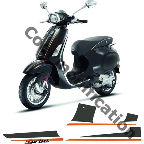 Motorcycle Body Front And Rear "Sport" Sticker For Piaggio Vespa Sprint 50 150 2018-2020 Year Sport Scratch Resistant Decal Case