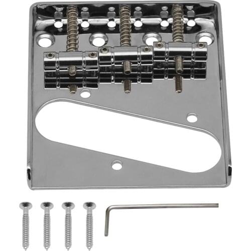 NEW Chrome Vintage Ashtray Style TL Bridge Electric Guitar Bridge 3-Saddle Guitar Parts