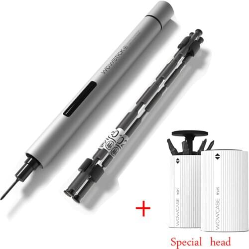 NEW Wowstick 1P 1FS Precision mini cordless electric screwdriver with 2 batteries for battery mobile phone Camera Repair Tools