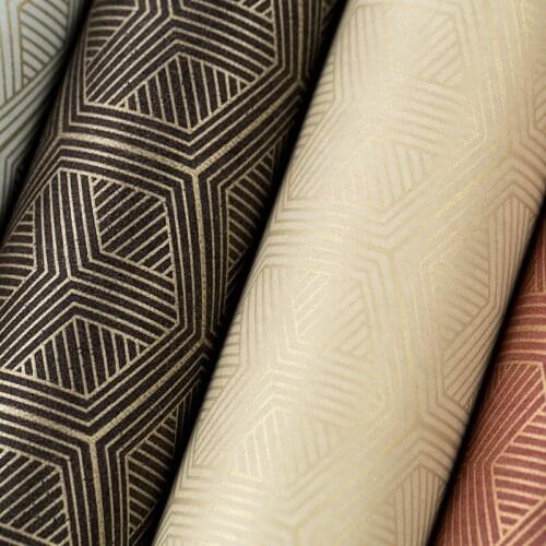 Beibehang New Chinese retro nonwoven wallpaper living room study TV backdrop office hexagon pattern 3d wallpaper papel de parede