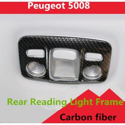 Front Reading Light Lamp Cover Rear Reading Light Frame Trim Decoration Box For Peugeot 5008 3008GT 2017 2018 2019 Modification