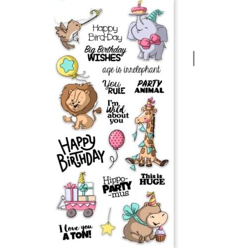 Cartoon Animal Transparent Silicone Rubber Stamp and Metal Die Sheet Cling Scrapbooking DIY Cute Pattern Photo Album